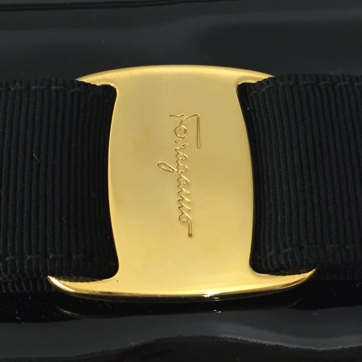 中古】 Salvatore Ferragamo サルヴァトーレフェラガモ ヴァラリボン エナメル 2WAYバッグ BW-215677 ブラック｜総合リサイクルショップ  なんでもリサイクルビッグバン オンラインストア