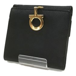 △△ Salvatore Ferragamo サルヴァトーレフェラガモ AQ-220117 ガンチーニ 財布 AQ-220117 ブラック Bランク