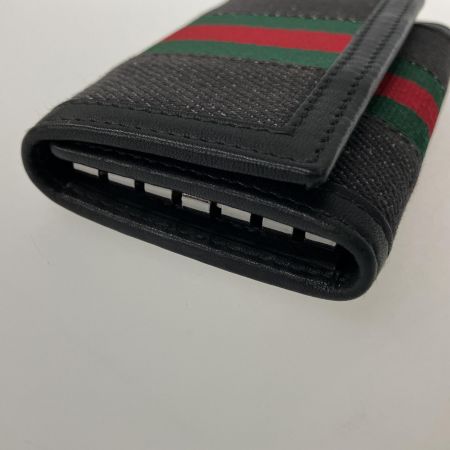  GUCCI グッチ 6連キーケース シェリーライン デニム×レザー 76337 0416