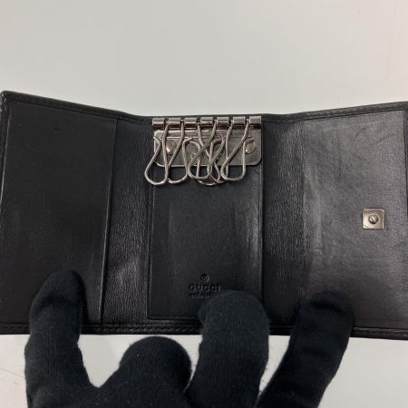  GUCCI グッチ 6連キーケース シェリーライン デニム×レザー 76337 0416