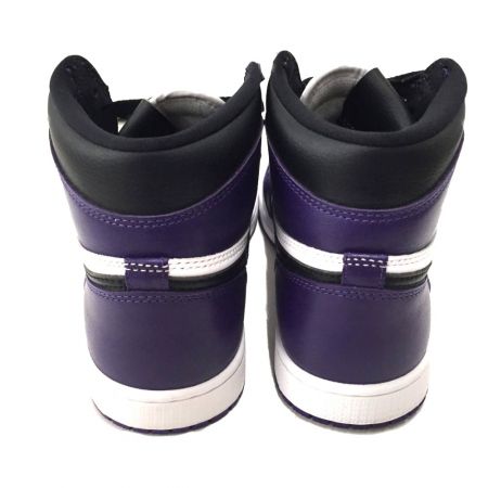  NIKE ナイキ エアジョーダン1 レトロ ハイ コート パープル　26cm 555088-500 ホワイト×パープル