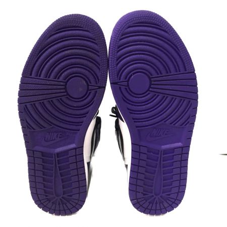  NIKE ナイキ エアジョーダン1 レトロ ハイ コート パープル　26cm 555088-500 ホワイト×パープル
