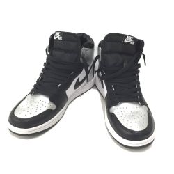 △△ NIKE. エアジョーダン 1 レトロ ハイ OG スニーカー 27cm CD0461-001 シルバー×ホワイト Bランク