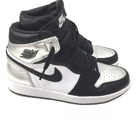  NIKE. エアジョーダン 1 レトロ ハイ OG スニーカー 27cm CD0461-001 シルバー×ホワイト