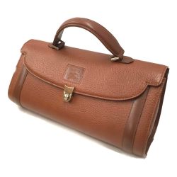 △△ Burberrys バーバリーズ 牛革 ハンドバッグ ヴィンテージ ノバチェック YM981 ブラウン Bランク