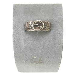 △△ GUCCI グッチ 蔓草模様 インターロッキングG ＳＶ 15号 指輪 リング Cランク