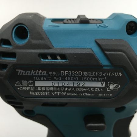  MAKITA マキタ 10.8V 充電式ドライバドリル 充電器・充電池2個・ケース付  0104192