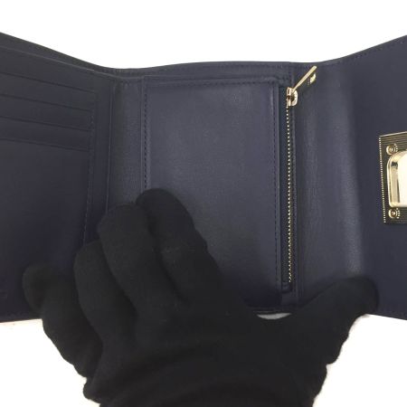  FURLA フルラ 三つ折り財布 1927 バイフォールドウォレット コンパクトウォレット ネイビー