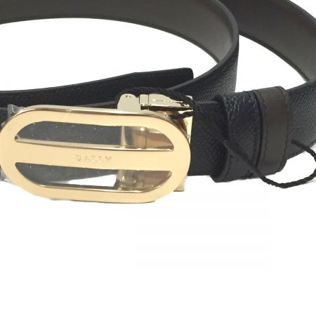  BALLY バリ レザーベルト　ゴールドバックル  ブラック