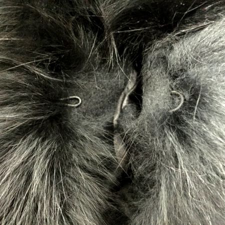  balmain バルマン カシミヤ ケープ シルク FOXファー ブラック