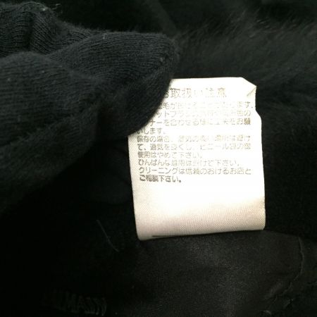  balmain バルマン カシミヤ ケープ シルク FOXファー ブラック