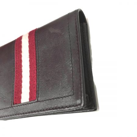  BALLY バリ レザーカードケース　赤白赤 ブラウン