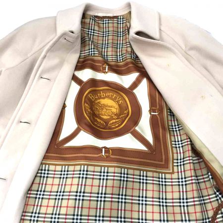  Burberrys バーバリーズ ヴィンテージ ノバチェック スカーフ柄 比翼仕立てコート ベージュ