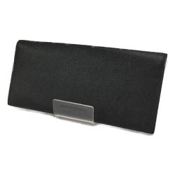 △△ BURBERRY バーバリー 二つ折り長財布 チェック ブラック Aランク