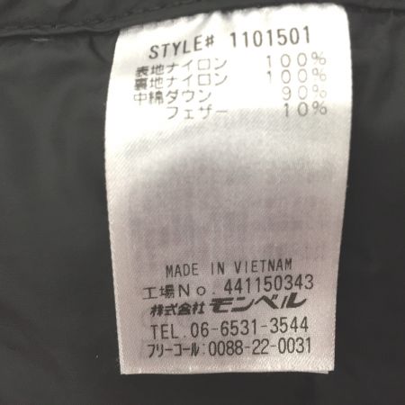  mont･bell モンベル パーマフロスト ライトダウンパーカ Lサイズ 1101501 ブラック
