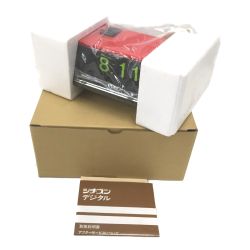 △△ CITIZEN シチズン レトロデジタル電気時計 ハイリーフ・カーチス② 5RD025 レッド Sランク