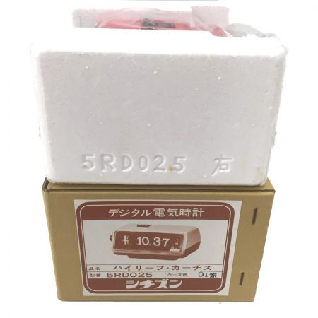  CITIZEN シチズン レトロデジタル電気時計 ハイリーフ・カーチス② 5RD025 レッド