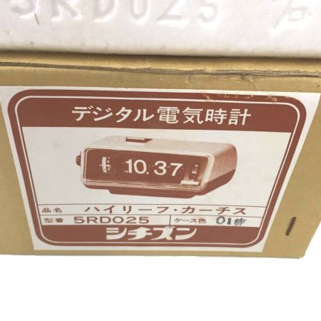  CITIZEN シチズン レトロデジタル電気時計 ハイリーフ・カーチス(3) 5RD025 レッド