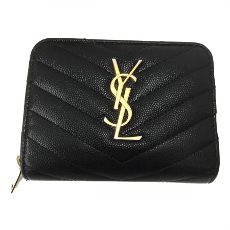  Yves Saint Laurent イブサンローラン サンローラン パリ  財布 二つ折り レディース モノグラム ジップアラウンドウォレット 403723 ブラック