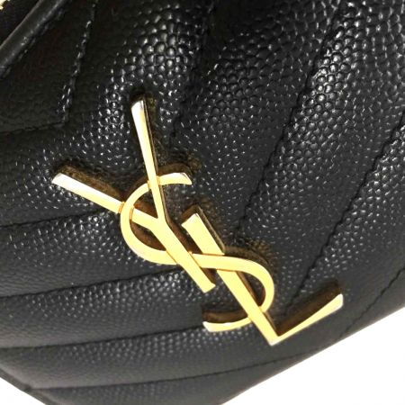  Yves Saint Laurent イブサンローラン サンローラン パリ  財布 二つ折り レディース モノグラム ジップアラウンドウォレット 403723 ブラック