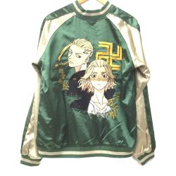 △△  ダイドードリンコ 東京リベンジャーズ マイキー＆ドラケン スカジャン グリーン Aランク