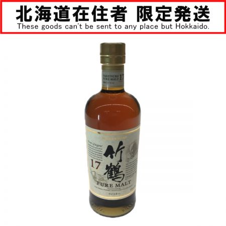 【北海道内限定発送】 TAKETSURU 竹鶴/ニッカウイスキー 竹鶴17 ピュアモルト  箱無 700ml 43度 未開栓