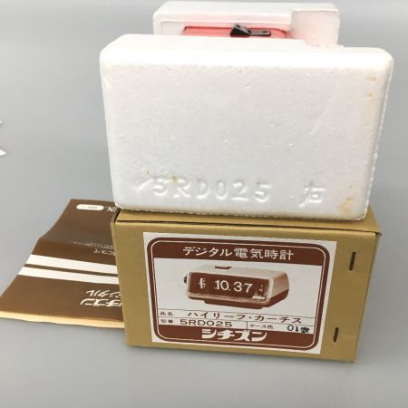  CITIZEN シチズン 2 ハイリーフカーチス 赤 5RD025　レトロデジタル電気 パタパタ時計