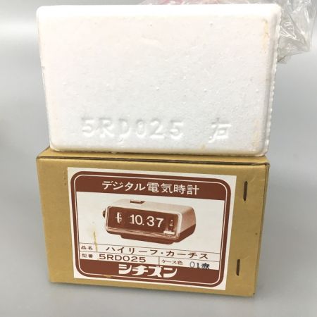  CITIZEN シチズン 6 ハイリーフカーチス 赤 5RD025　レトロデジタル電気 パタパタ時計