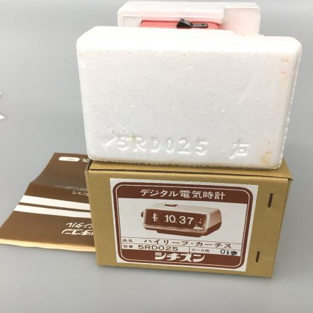  CITIZEN シチズン 4　ハイリーフカーチス 赤 5RD025　レトロデジタル電気 パタパタ時計