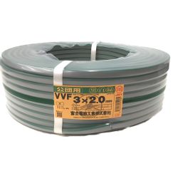 △△ 富士電線工業(FUJI ELECTRIC WIRE) VVFケーブル　100ｍ 3×2.0 公団用 Sランク