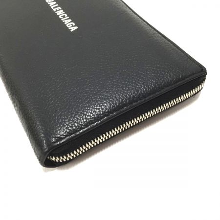  BALENCIAGA バレンシアガ ラウンドジップ長財布 レザー 594317 ブラック