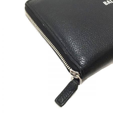  BALENCIAGA バレンシアガ ラウンドジップ長財布 レザー 594317 ブラック