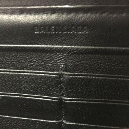  BALENCIAGA バレンシアガ ラウンドジップ長財布 レザー 594317 ブラック