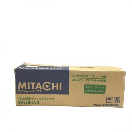  MITACHI 100mm電気ディスクグラインダー MG100A3
