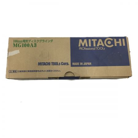  MITACHI 100mm電気ディスクグラインダー MG100A3