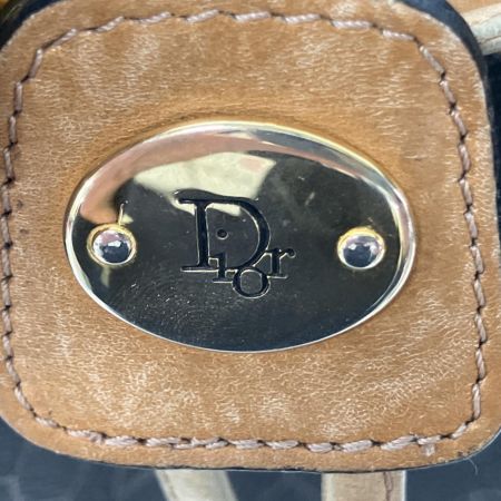  Christian Dior クリスチャンディオール Dior ショルダーバッグ PVC レザー  ハニカム柄 ポーチ付 ブラック