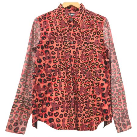  COMME des GARCONS コムデギャルソン BLACK COMME des GARCONS AD2020 レオパード柄シャツ M 1G-B008 オレンジ