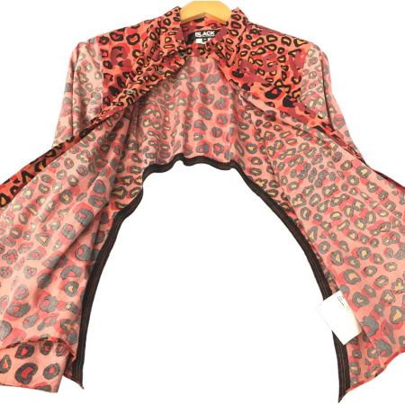  COMME des GARCONS コムデギャルソン BLACK COMME des GARCONS AD2020 レオパード柄シャツ M 1G-B008 オレンジ