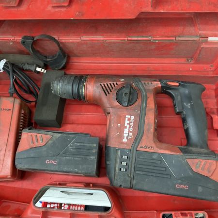  Hilti ヒルティ ハンマドリル　充電器・充電池2個・ケース付 TE 6-A36 レッド