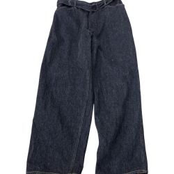 △△ COMOLI 23SS デニム ベルテッドパンツ 3 ネイビー Bランク