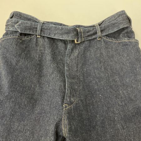  COMOLI 23SS デニム ベルテッドパンツ 3 ネイビー