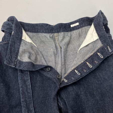  COMOLI 23SS デニム ベルテッドパンツ 3 ネイビー
