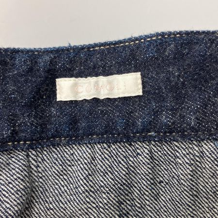 COMOLI 23SS デニム ベルテッドパンツ 3 ネイビー