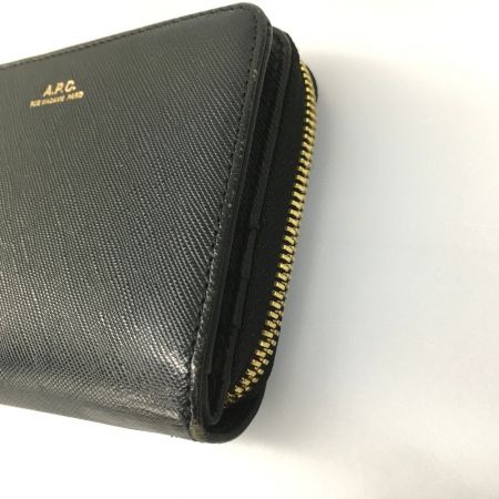  A.P.C アーペーセー Emmanuelle Compact Wallet エンボスレザー ブラック