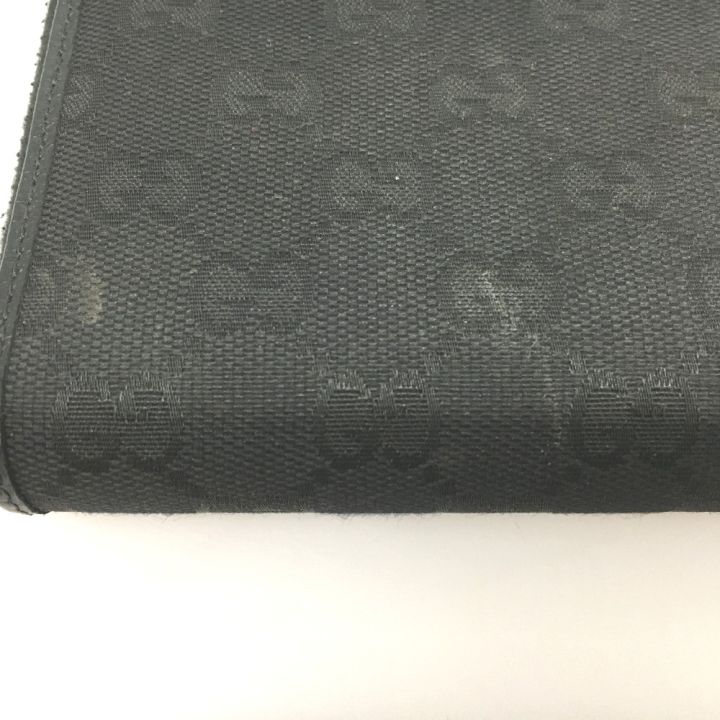 GUCCI グッチ GGキャンバス×レザー ラウンドファスナー長財布 307980 