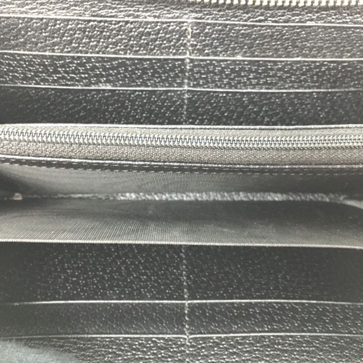 GUCCI グッチ GGキャンバス×レザー ラウンドファスナー長財布 307980 