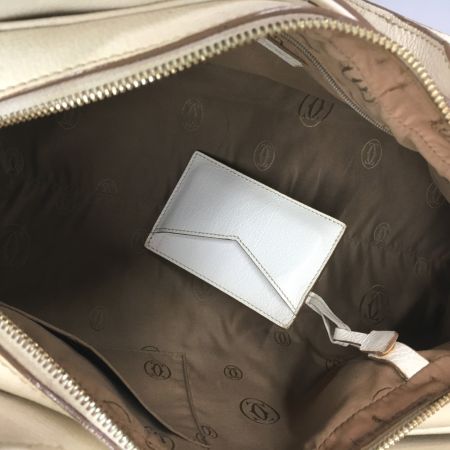  Cartier カルティエ マルチェロ 2WAY ショルダーバッグ ホワイト