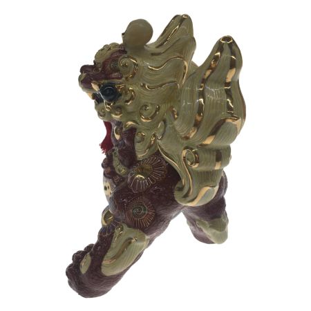   九谷焼 玉乗獅子  破魔矢 置物