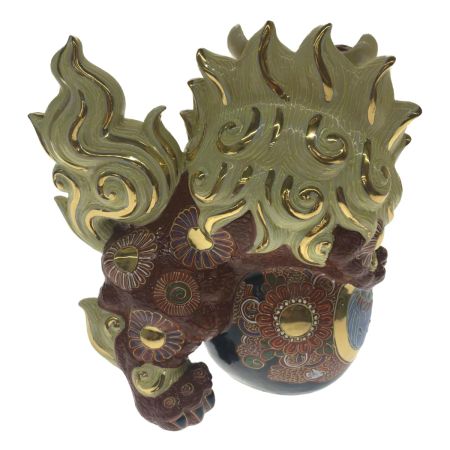   九谷焼 玉乗獅子  破魔矢 置物