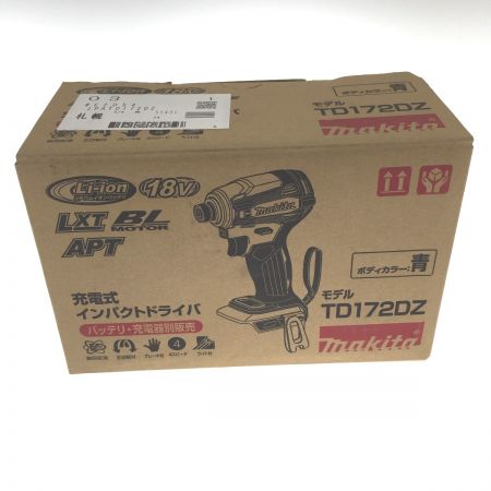  MAKITA マキタ 18V　インパクトドライバー　本体のみ TD172DZ ブルー